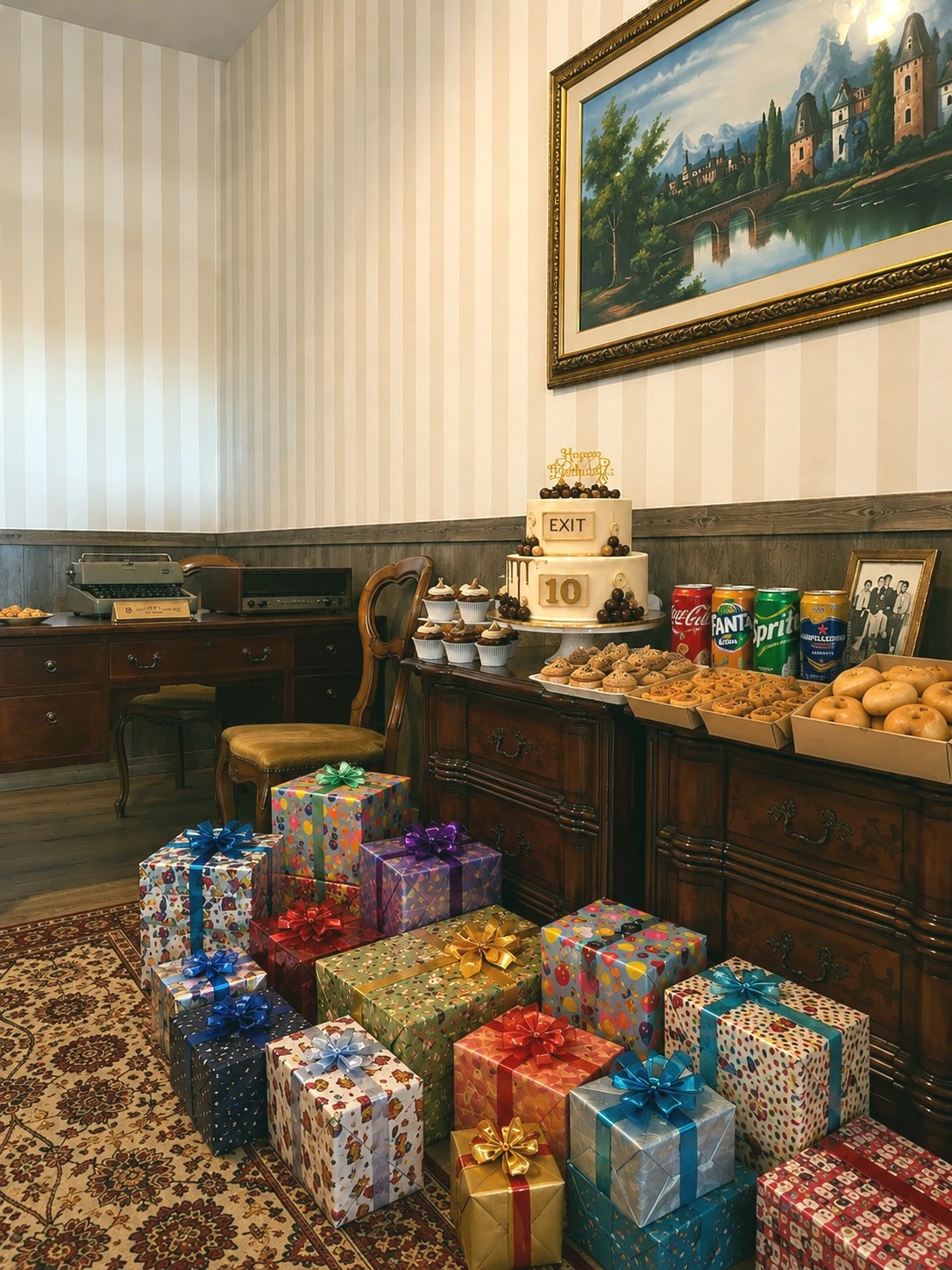 Allestimento torta scenografica compleanno ragazzi Milano